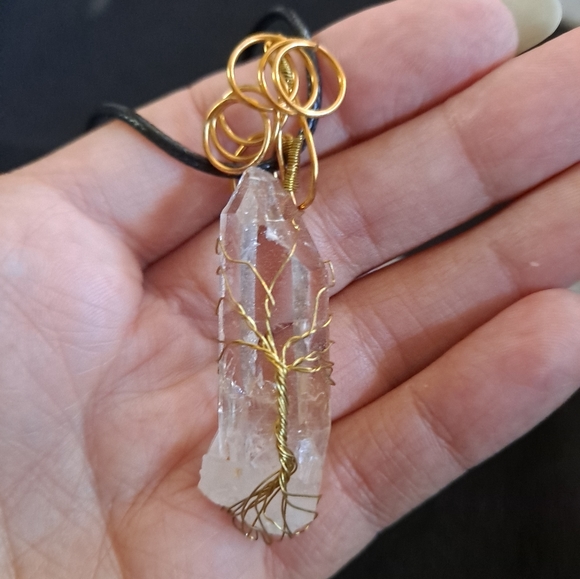 Handmade Gold Wire Wrapped Tree of Life Pendant - Picture 3 of 5